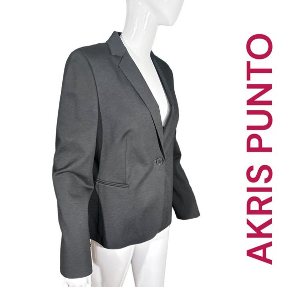AKRIS BLACK PUNTO BLAZER (SZ 12) (EUC) - Picture 4 of 9